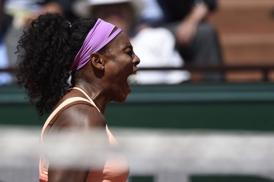 Tutta l&#39;energia di Serena scaricata in un urlo (Afp)